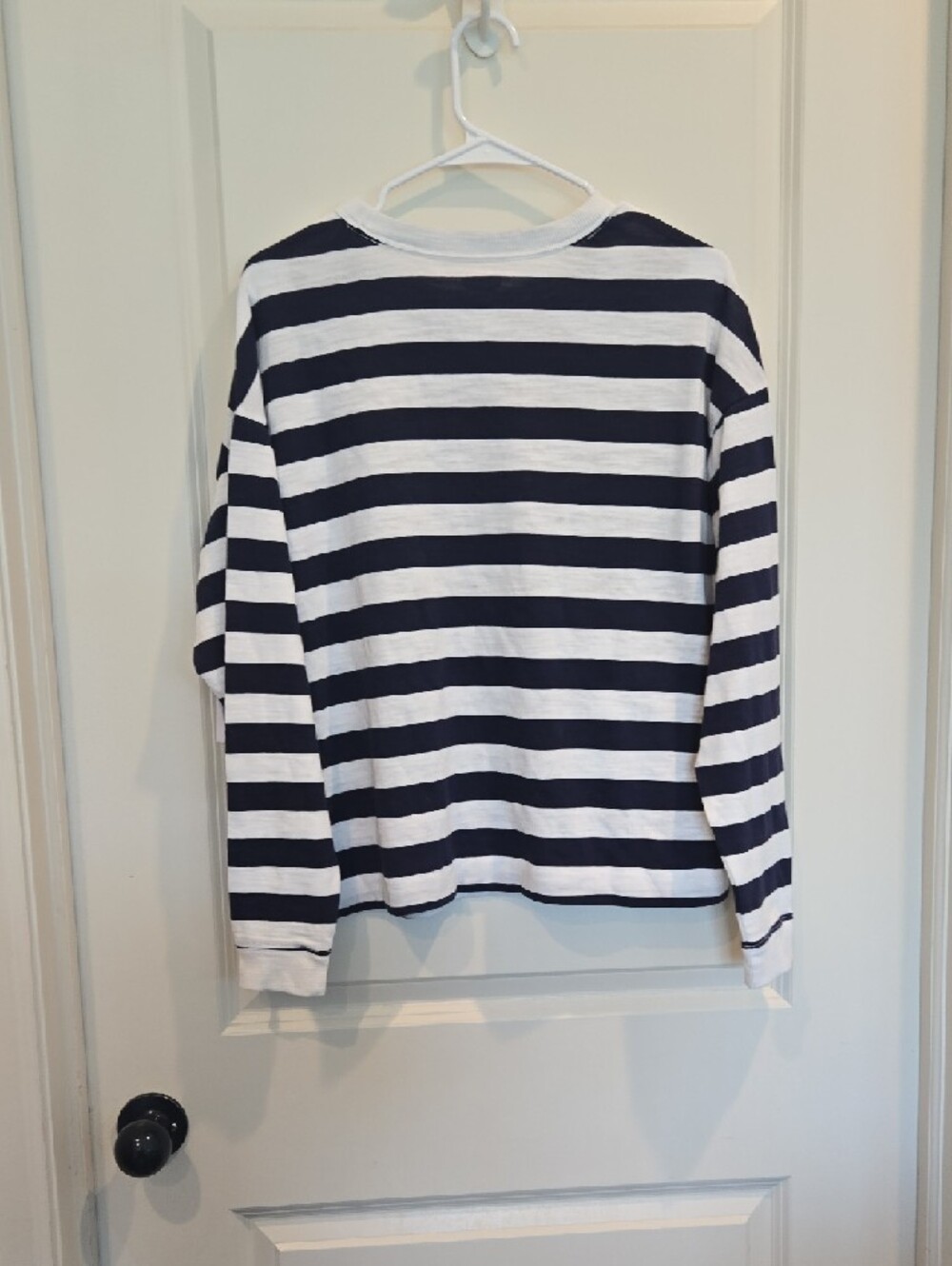 Old Navy Striped Long-Sleeve Top with Red Lip Patch - Picture 5 of 5